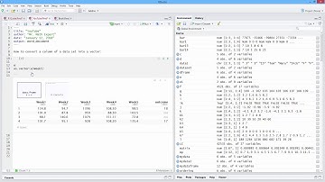 How to Convert a Column of a Data Set into a Vector in R. [HD]