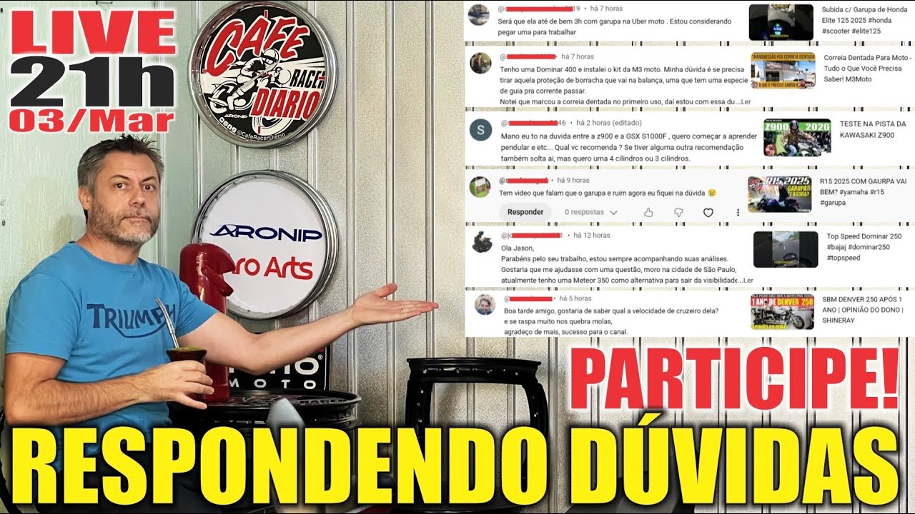 Live! Respondendo Perguntas dos Inscritos! Participe! Hoje 21h