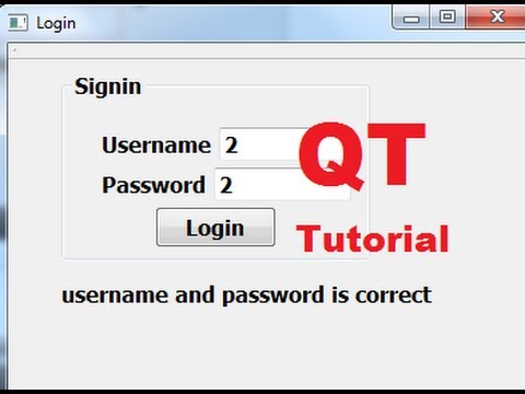 QT C++ GUI Tutorial 9- Login Form using sqlite in QT application PART-2