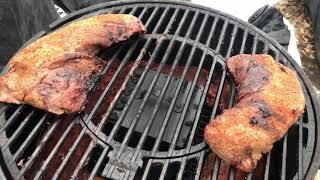 Smoked Tri-Tips and Baby Back Ribs in a
