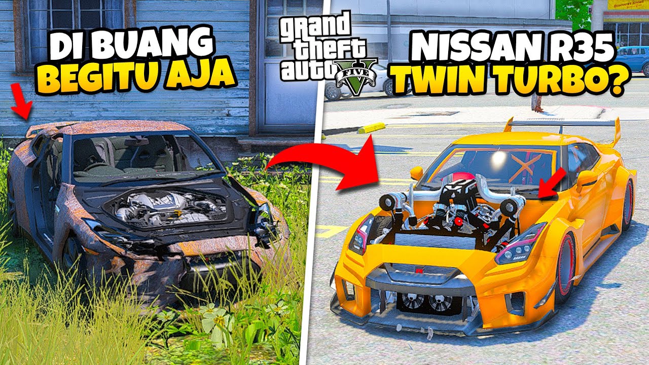 Aku Menemukan Bangkai Mobil R35 TWIN TURBO Di Kota Los Santos? - GTA 5 ...