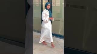 Somali Hijabi İn A White Dress 