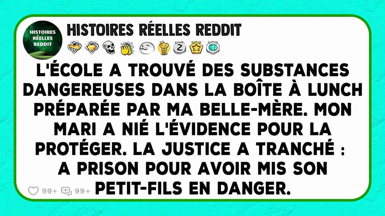 L'école a trouvé des substances dangereuses dans la boîte à lunch préparée par ma belle-mère.