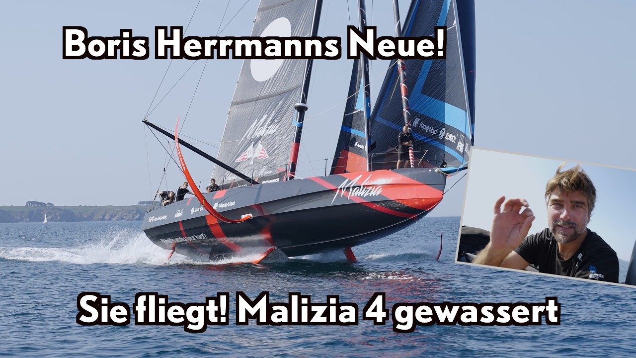 ⁣Boris Herrmanns Neue fliegt! Malizia 4 unter Segeln