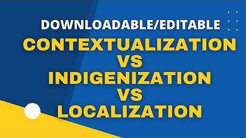 Free Downloadable PowerPoint on Contextualization/Localization/Indigenization#contextualization