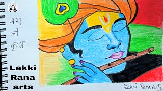 krishna drawing, easy krishna drawing, krishna drawing with doms pencil colour ||