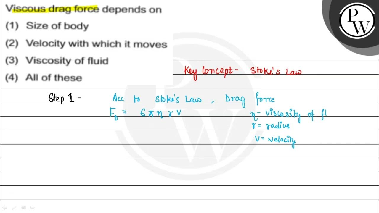 Viscous drag force depends on (1) Size of body \( \mathrm{P} \) (2