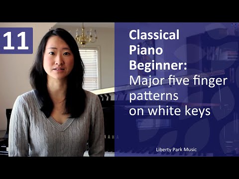 Major five finger patterns on white | Classical Piano Beginner  | Lesson 11