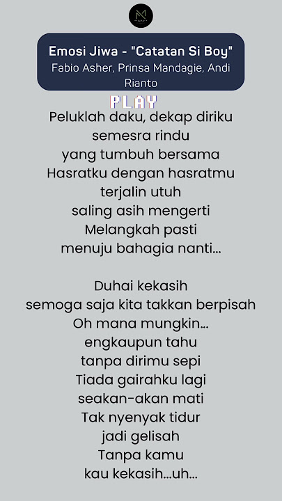 Emosi Jiwa From 'Catatan Si Boy..#liriklagu  #lirikvideo #laguhits2023 #foryourpage #hitsongs