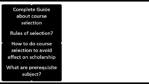 Course selection 2021 /Course selection rules/ What are prerequisite subjects / VU Course selection