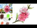 【桃の花・花】おしゃれで簡単なイラストの描き方