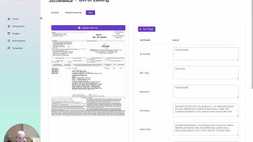 Extracting Data - Bill of Lading Template