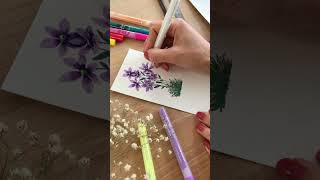 Flower drawing with paint pens #art #shorts #drawing