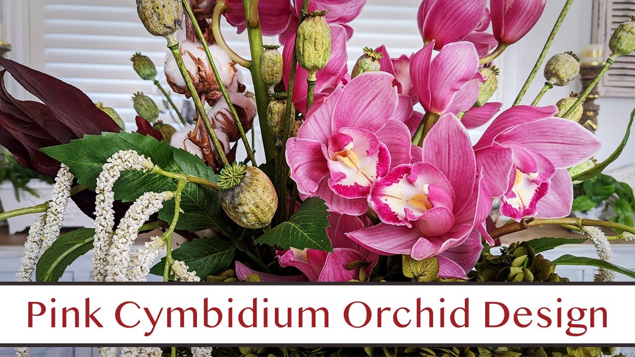 Pink Cymbidium Orchids - in a Constance Spry inspired floral