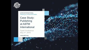 Publishing at ASTM International