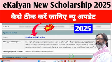eKalyan New Scholarship 2024-25 Pending at DNO Officer Problem Solutions New Process 2025