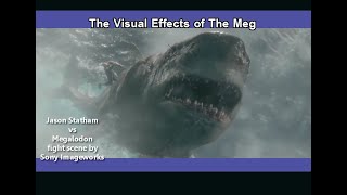 The visual effect of the megalodon Jason Statham vs Megalodon fight scene Eng
