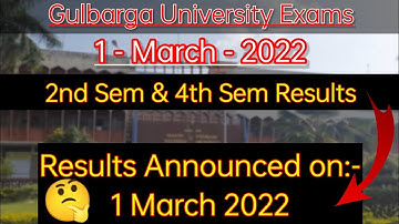 Gulbarga University Result 1 March 2022 for UG Degree Bcom 2nd sem and Bcom 4th sem #gulbarga #qpk