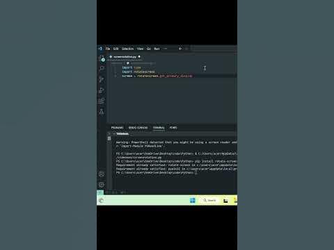 DAY 01/43 | How to Rotate Screen Using Python | Python Challenge # ...