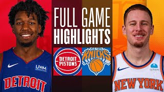 Game Recap: Knicks 124, Pistons 99