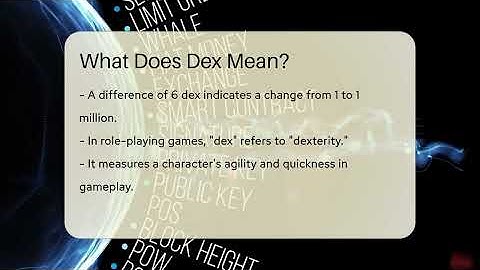 What Does Dex Mean? - CryptoBasics360.com