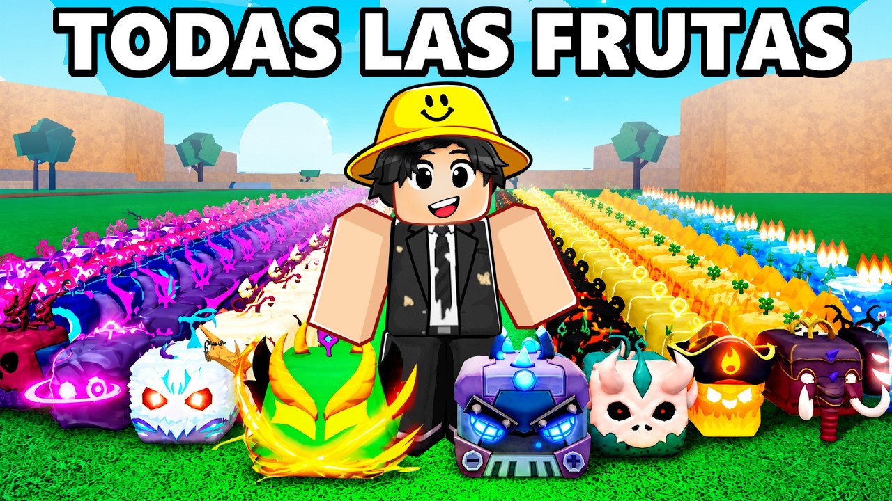 Consiguiendo TODAS las FRUTAS de BLOX FRUITS en 1 HORA…