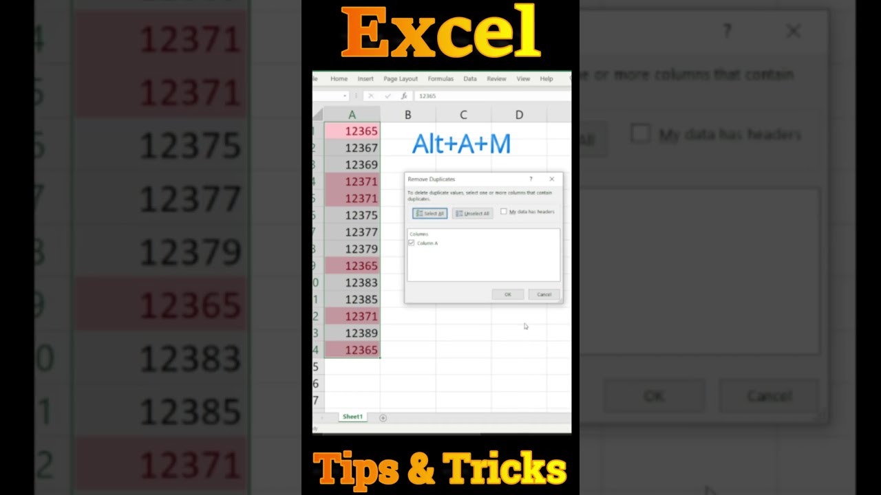 how to remove duplicate data in excel? ||Excel tips and tricks|| 