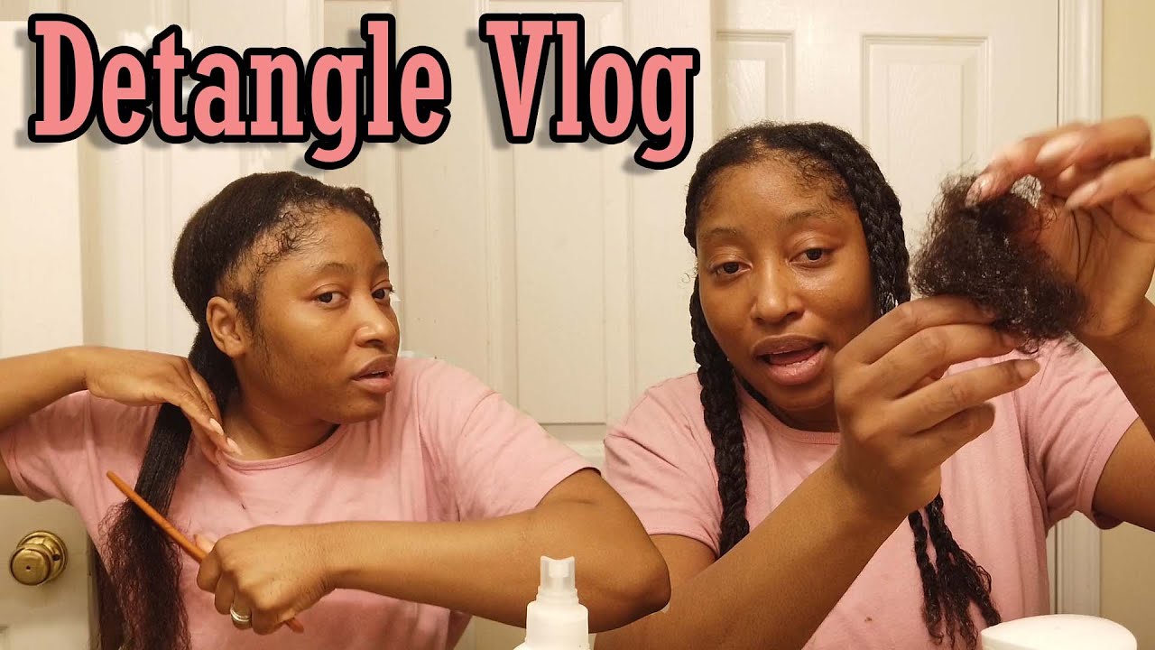 (detangling vlog) how to detangle matted relaxed hair or texturized