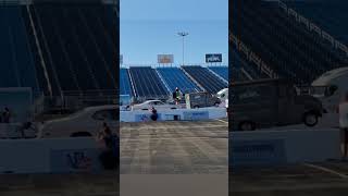 Hellcat swapped Dodge Dart vs The Milk truck while it pops a wheelie