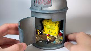making spongebob sleeping in a trash can on a 3d printer