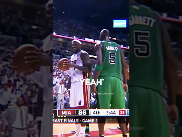 LeBron mocks KG in front of his face 😳 #shorts class=