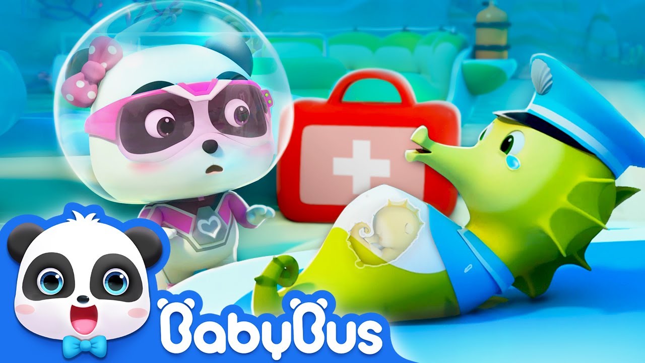 ⁣Super Panda Rescues Daddy Seahorse | Super Rescue Team 9 | Panda Cartoon | BabyBus