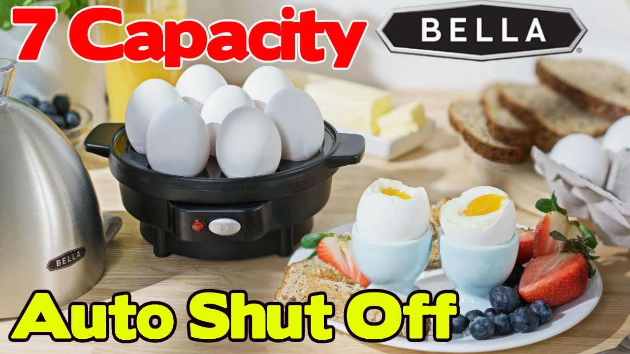 BELLA Rapid 7 Capacity Electric Egg Cooker for Hard Boiled, Poached,  Scramble