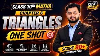 Master TRIANGLES in ONE Video! | Class 10 Maths Chapter 6 (BPT Theorem & NCERT Solutions)