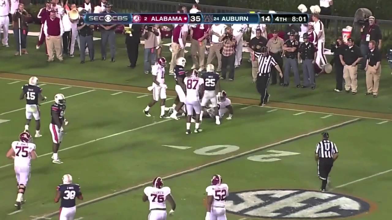 Alabama vs Auburn 2011: Trent Richardson 57 Yard Rush