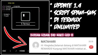Script Spam-Sms Termux Unlimited 2021 | 100% WORK FIX V 1.4 COBAIN SLUUR !!!