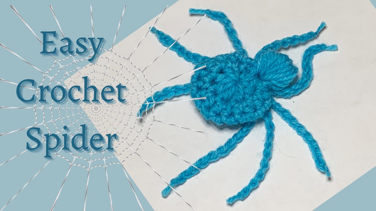 Как связать самого крутого паука на Хэллоуин! Простая аппликация крючком в виде паука/паука