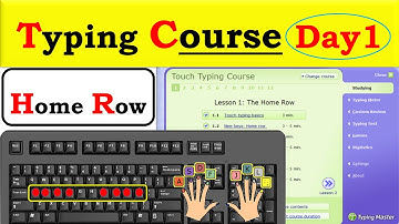 English typing course tutorial day 1 beginner guide
