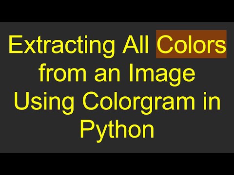 Extracting All Colors from an Image Using Colorgram in Python