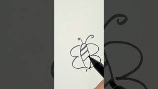 cara mudah menggambar kupu kupu dari angka 3| draw with @AlFatihart