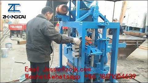 How to make bricks by ZCJK block making machine QTJ4-40A