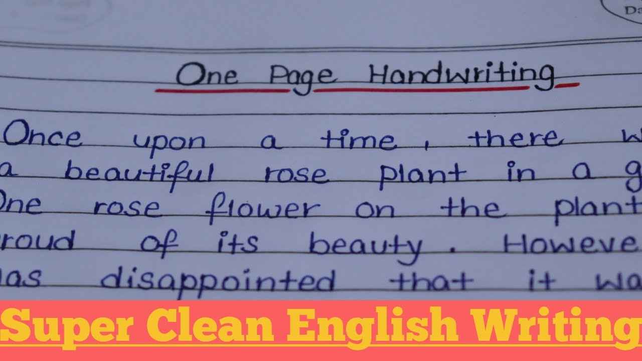 One Page Handwriting||English writing Practice||Simple attractive handwriting💖