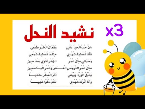 محفوظات نشيد النحل سنة رابعة مكررة و مسترسلة للحفظ بسهولة
