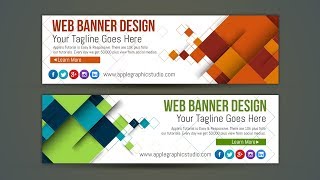 banner web ad photoshop professional tutorial ads graphic font apple studio own