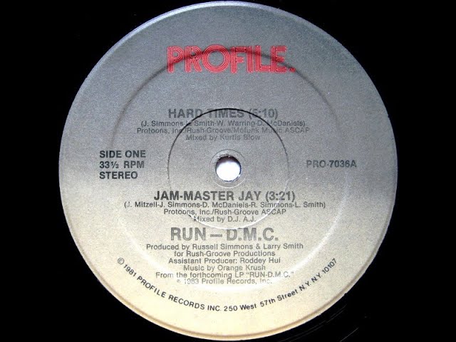 Run DMC - Hard Times Profile records 1983 - YouTube