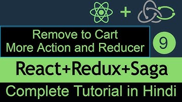 React redux saga in Hindi #9 Remove to Cart- More action and reducers #react-saga