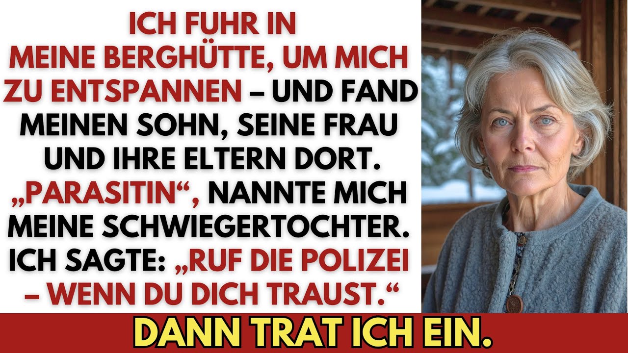 Ich fuhr in meine Berghütte, um zur Ruhe zu kommen – und fand die Familie meines Sohnes dort vor.