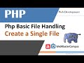 Create a file using php