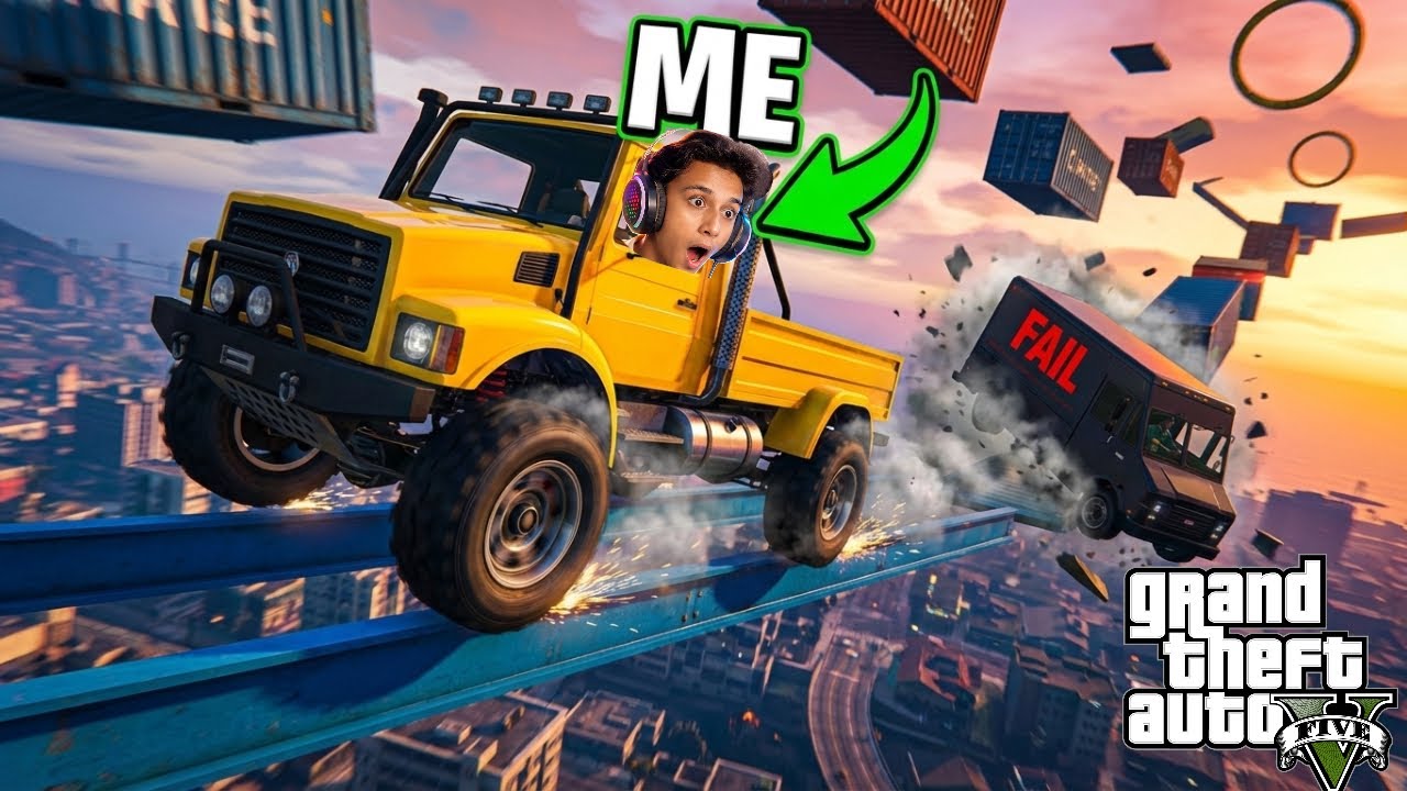 GTA 5 Hard Parkour Gone Wrong 😂  Funny Fails Gameplay  Bangla