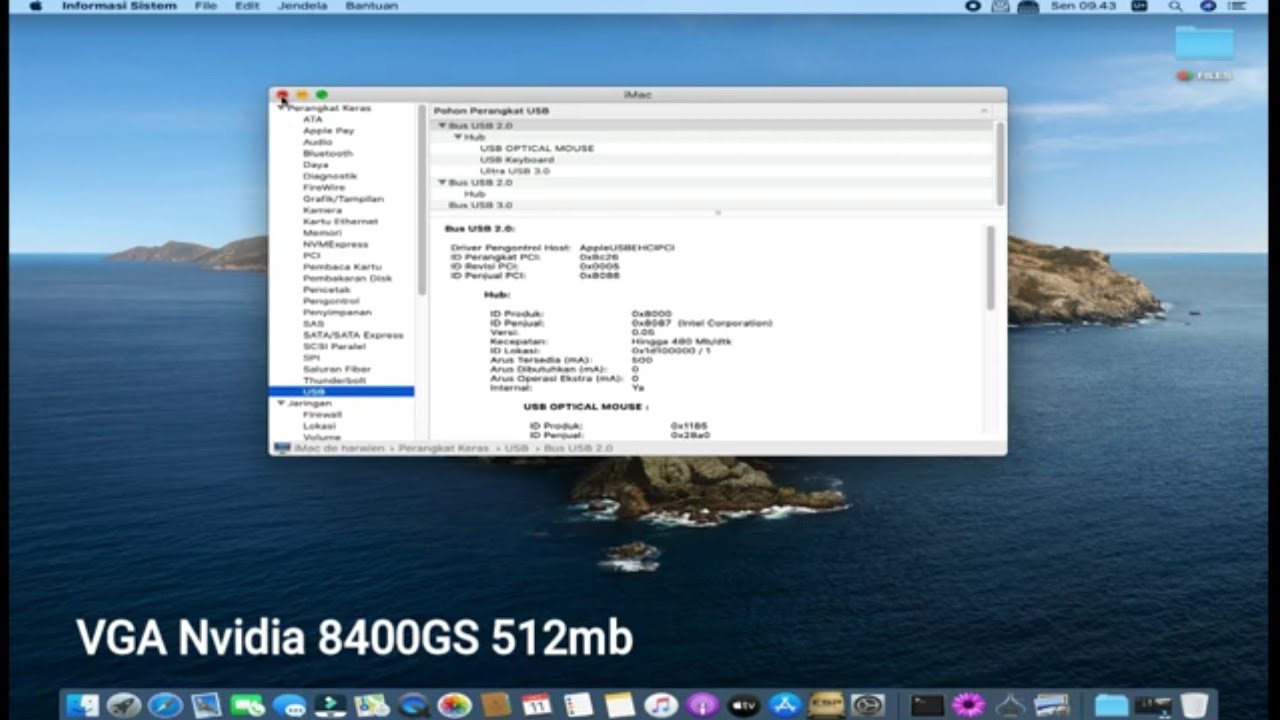 Hackintosh Catalina | LGA 1150 i3 4160 | HP 280 G1 Motherboard | Vga Nvidia 8400GS 512MB